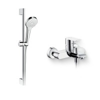 Душевой комплект Смеситель Hansgrohe Metris 31480000 + Гарнитур Croma Select S Vario 26562400