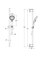 Душевой гарнитур VitrA Base Round A45908EXP хром