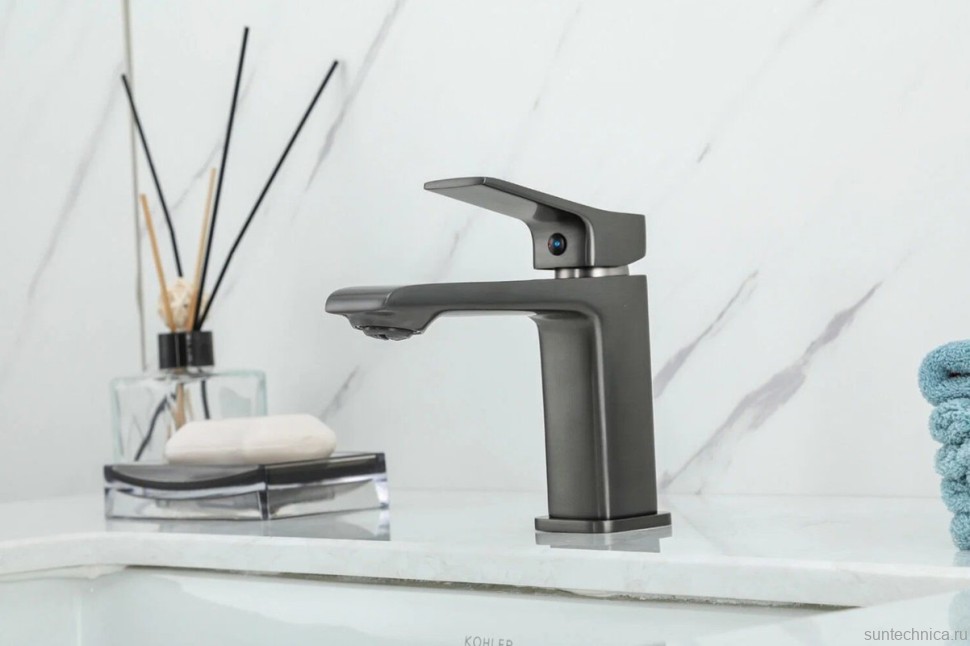 Смеситель для раковины Frap H84-9 F1084-9 оружейная сталь