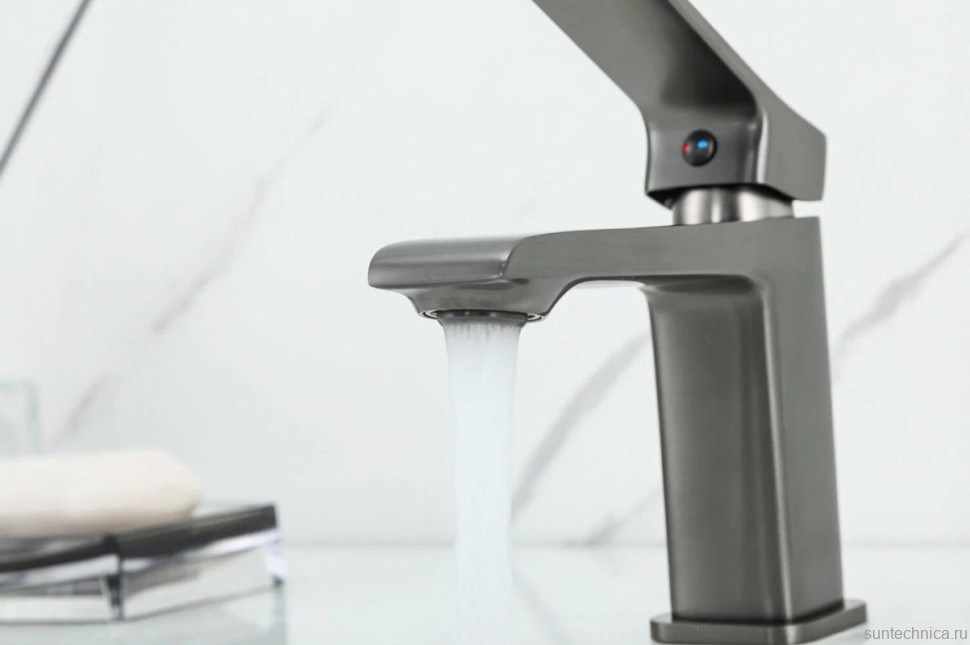 Смеситель для раковины Frap H84-9 F1084-9 оружейная сталь