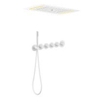 Душевой комплект Timo Saona SX-2319/16SM С ВНУТРЕННЕЙ ЧАСТЬЮ, с термостатом, белый матовый