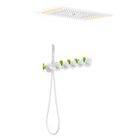 Душевой комплект Timo Saona SX-2319/16SM С ВНУТРЕННЕЙ ЧАСТЬЮ, с термостатом, белый матовый