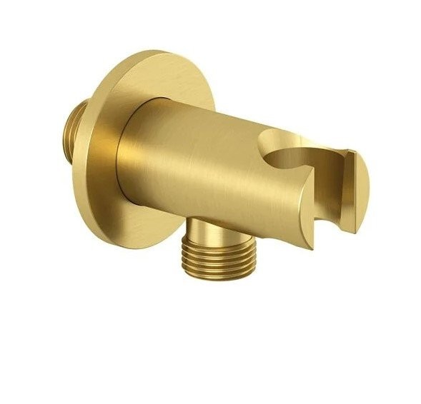 Шланговое подключение Kludi A-QA 65567N0-00 с держателем, брашированное золото