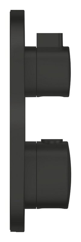 Внешняя часть термостата для душа GROHE Grohtherm на 2 потребителя, круглая, матовый черный (1022082430)