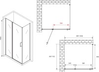 Душевой уголок Abber Sonnenstrand AG04100S-S70 70x100, профиль хром, стекло прозрачное