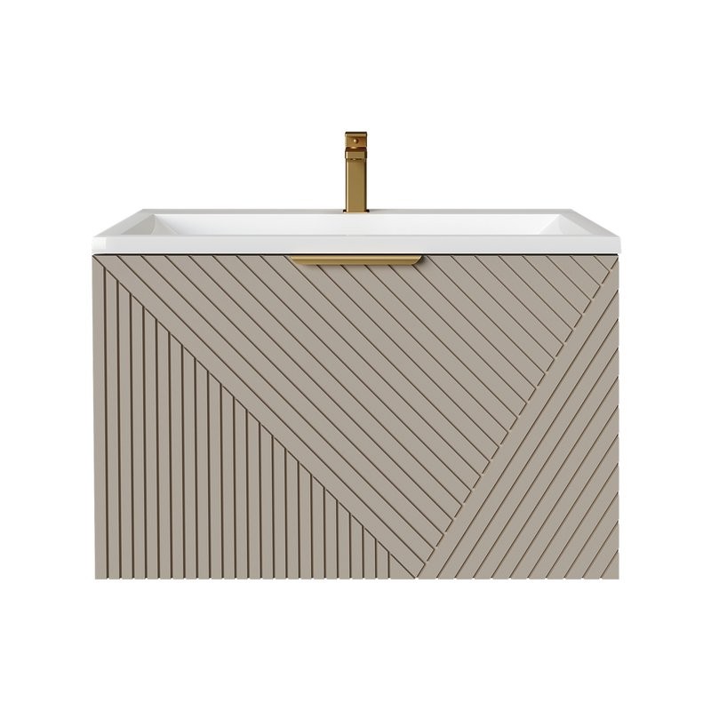 Тумба с раковиной Grossman Блисс 100 матовая бежевая