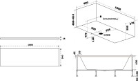 Акриловая ванна Bas Мале 180x80 см, пристенная, белая + ремкомплект Good Door