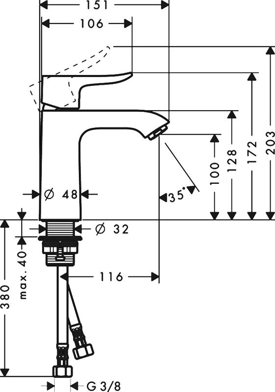 Смеситель для раковины Hansgrohe Metris 31084000