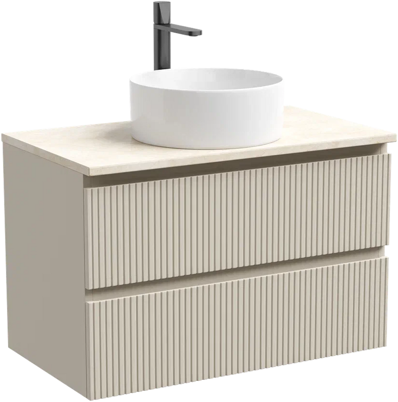 Тумба с раковиной Sancos Snob T 80 см, beige soft, столешница бежевая, раковина CN6032