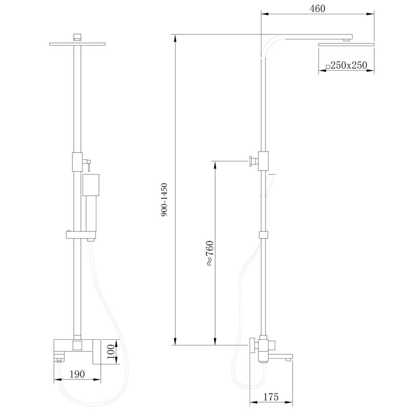 Душевая стойка Abber Daheim AF8216SPL сатин