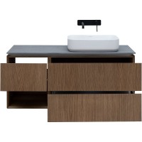 Тумба с раковиной Allen Brau Infinity 120 R подвесная, дуб, столешница графит структ