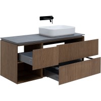 Тумба с раковиной Allen Brau Infinity 120 R подвесная, дуб, столешница графит структ