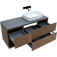 Тумба с раковиной Allen Brau Infinity 120 R подвесная, дуб, столешница графит структ