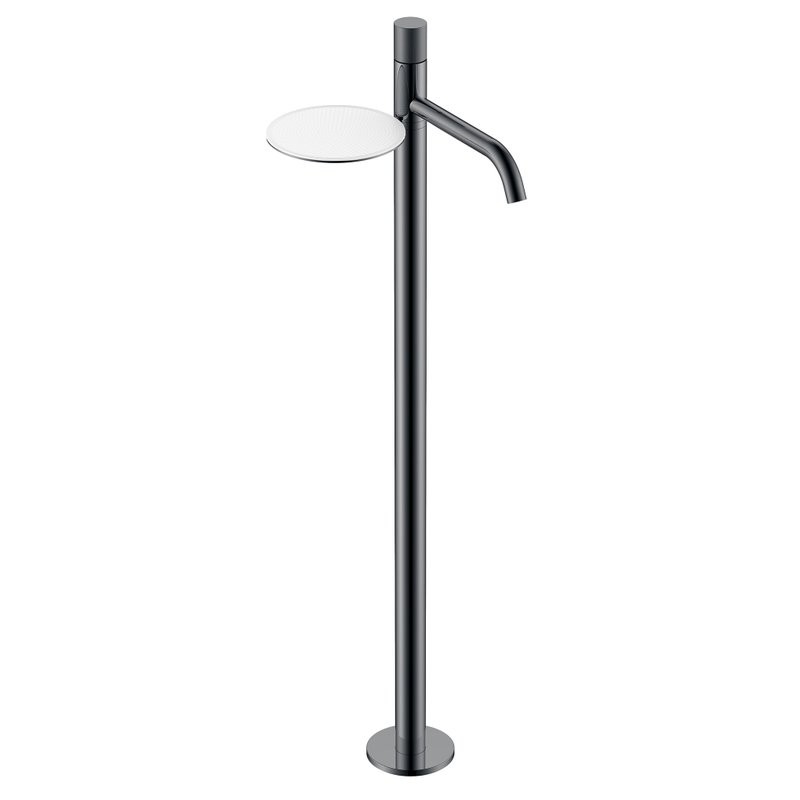 Напольный смеситель для раковины Boheme Stick 120-SGM.4 shine gun metal spirale