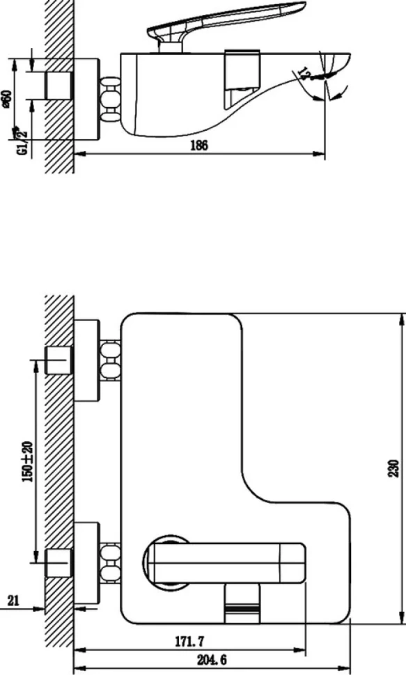 Комплект для ванной Lemark Bellario LM6802C + LM6809C
