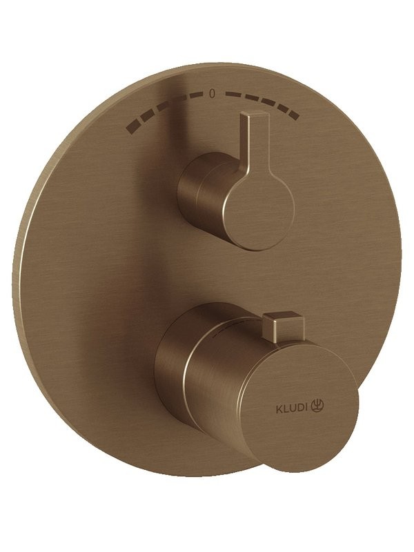 Встраиваемый смеситель для душа и ванны Kludi Nova Fonte 20810N115 брашированная бронза PVD