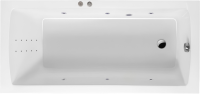 Акриловая ванна Excellent Aquaria Line Nano 140x70 см, встраиваемая, с гидромассажем, белая, с каркасом, со сливом-переливом