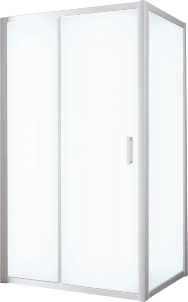 Душевой уголок Vegas Glass ZP+ZPV NOVO 100*80 07 10 профиль матовый хром, стекло сатин