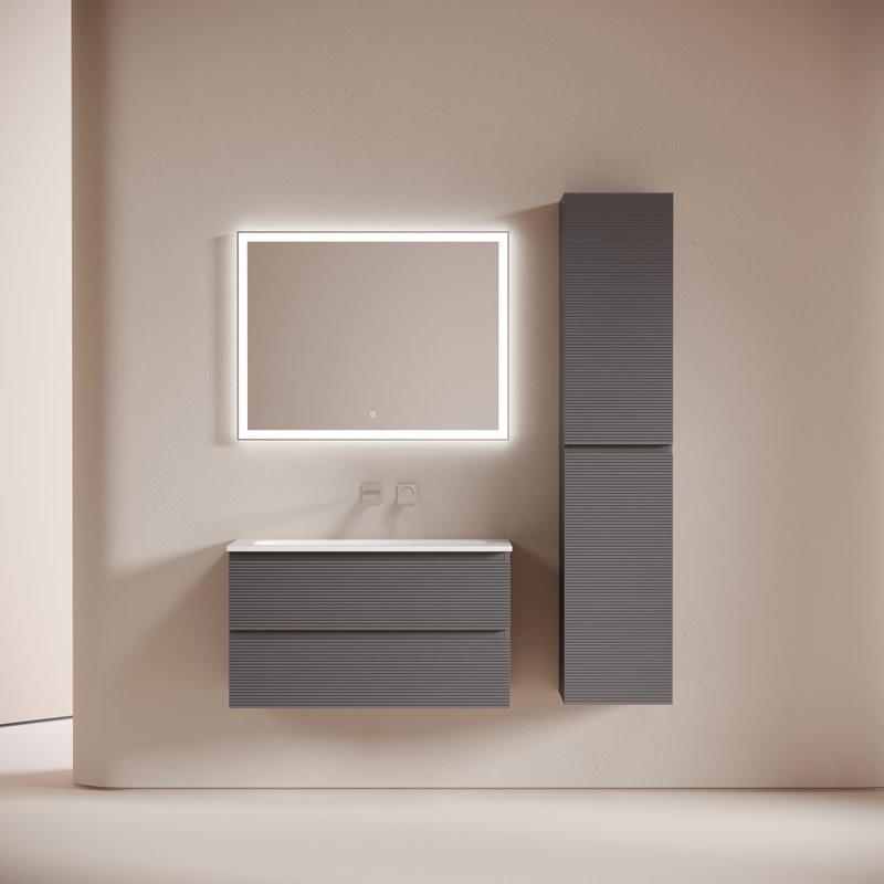 Мебель для ванной комнаты Sancos Folk 90 подвесная, grey soft, раковина СN7019wx