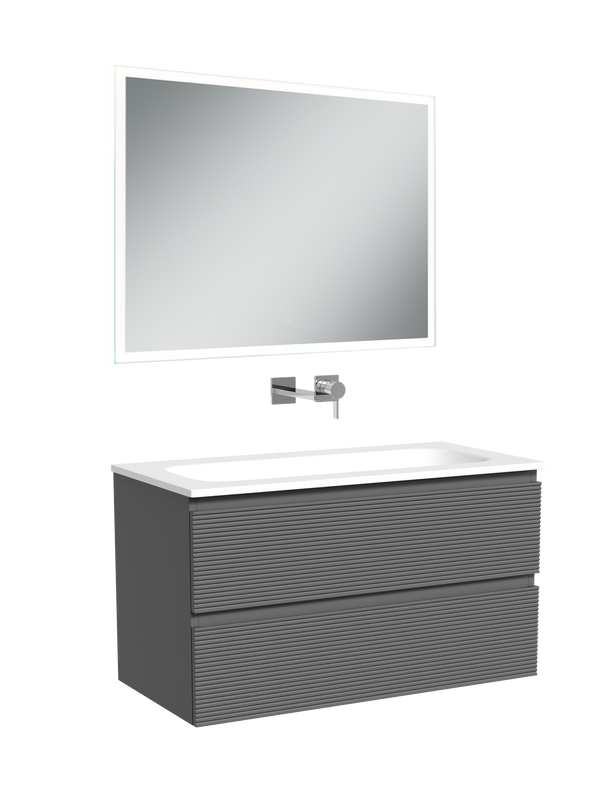Мебель для ванной комнаты Sancos Folk 90 подвесная, grey soft, раковина СN7019wx