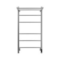 Полотенцесушитель электрический Grota Alto 530х1000 NM EL 100x55 см, подключение справа, слева, скрытое подключение справа, матовый хром, лесенка, с полкой