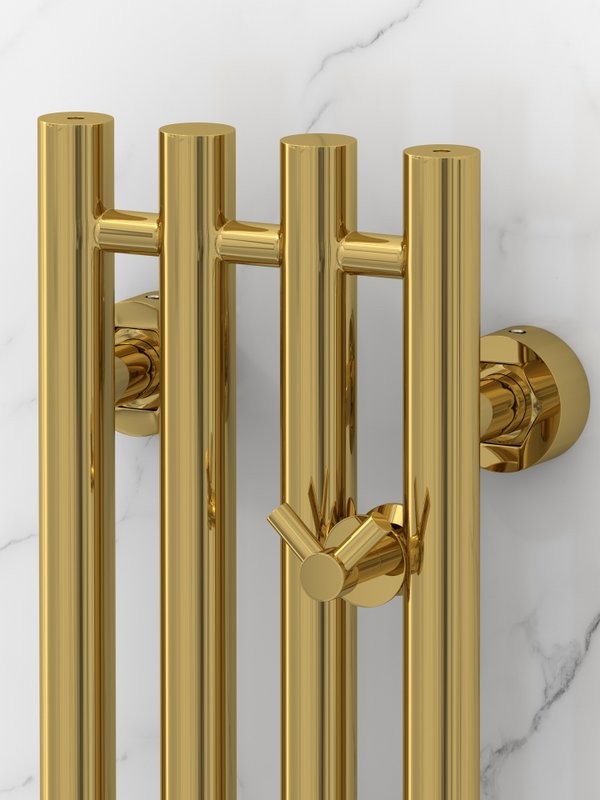 Полотенцесушитель водяной Сунержа Кантата Pro 03-0446-1215 120x20 см, глянцевое золото, I-образный