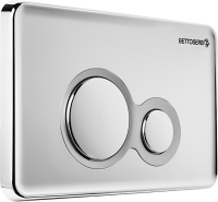 Кнопка смыва для унитаза BETTOSERB Duo 40006463 пластик, цвет матовый черный, глянцевый хром