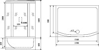 Душевая кабина Timo Standart T-6650SF Silver Fabric с высоким поддоном