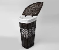Корзина для белья Wasserkraft Salm WB-270-L темно-коричневая, большая, угловая Корзина для белья Wasserkraft Salm WB-270-L темно-коричневая, большая, угловая
