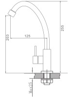 Кран Haiba HB4185 нержавеющая сталь Кран Haiba HB4185 нержавеющая сталь