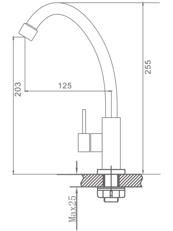 Кран Haiba HB4185 нержавеющая сталь