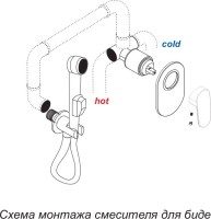 Встраиваемый смеситель для душа и ванны Wasserkraft Aller 10651 С ВНУТРЕННЕЙ ЧАСТЬЮ
