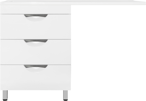 Тумба под раковину Style Line Жасмин 60 Люкс Plus белая, для стиральной машины