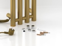 Полотенцесушитель электрический Сунержа Кантата 4.0 32-0886-1559 150x20 см, подключение слева, скрытое подключение слева, золотой шелк, I-образный