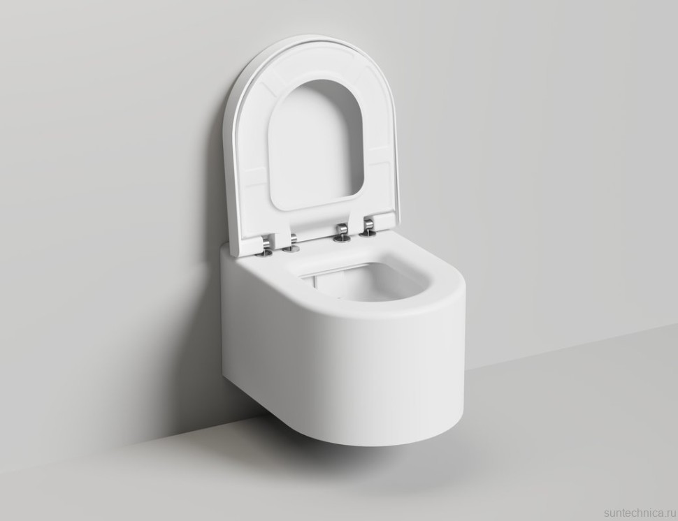 Унитаз подвесной Salini Gemelli 240121KSM безободковый, с микролифтом, матовый белый