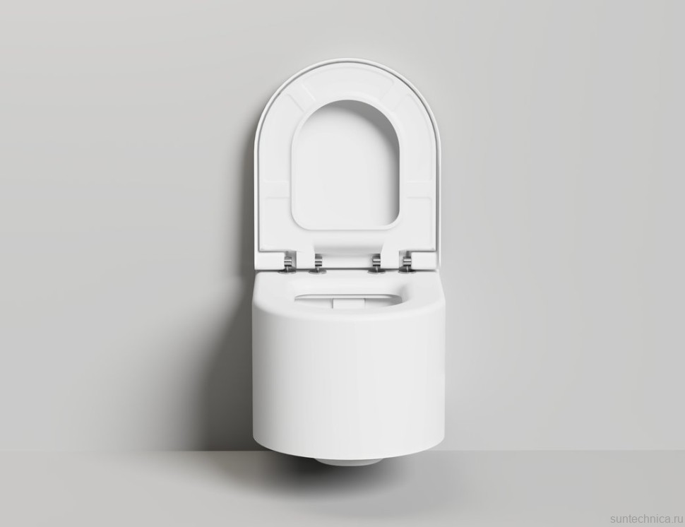 Унитаз подвесной Salini Gemelli 240121KSM безободковый, с микролифтом, матовый белый