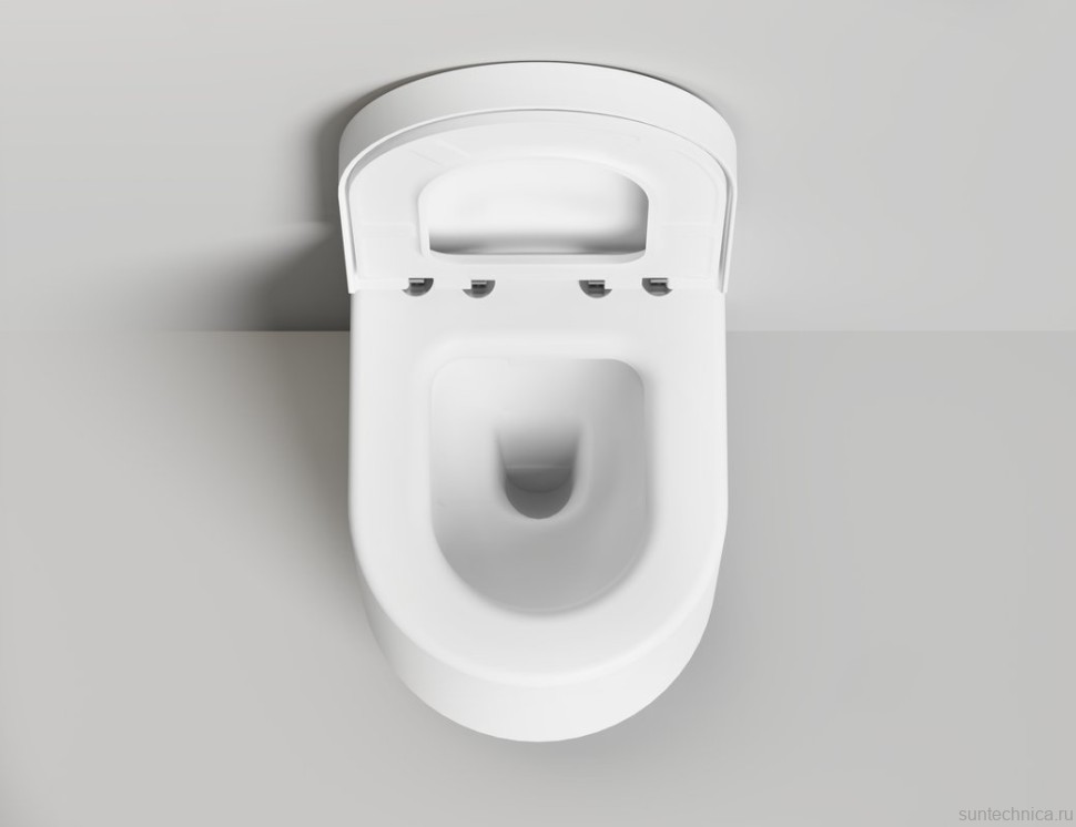 Унитаз подвесной Salini Gemelli 240121KSM безободковый, с микролифтом, матовый белый