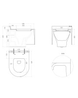 Унитаз подвесной Salini Gemelli 240121KSM безободковый, с микролифтом, матовый белый