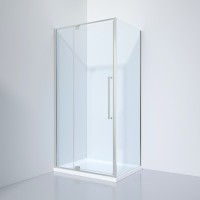 Душевой уголок Black&White Stellar Wind S812 CC 100х100, профиль хром, стекло прозрачное