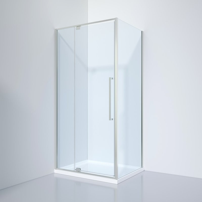 Душевой уголок Black&White Stellar Wind S812 CC 100х100, профиль хром, стекло прозрачное