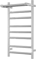 Полотенцесушитель электрический Bauedge Stil Shelf R 40х80, с полкой, нержавеющая сталь полированная