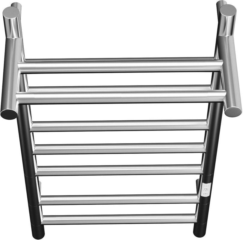 Полотенцесушитель электрический Bauedge Stil Shelf R 40х80, с полкой, нержавеющая сталь полированная