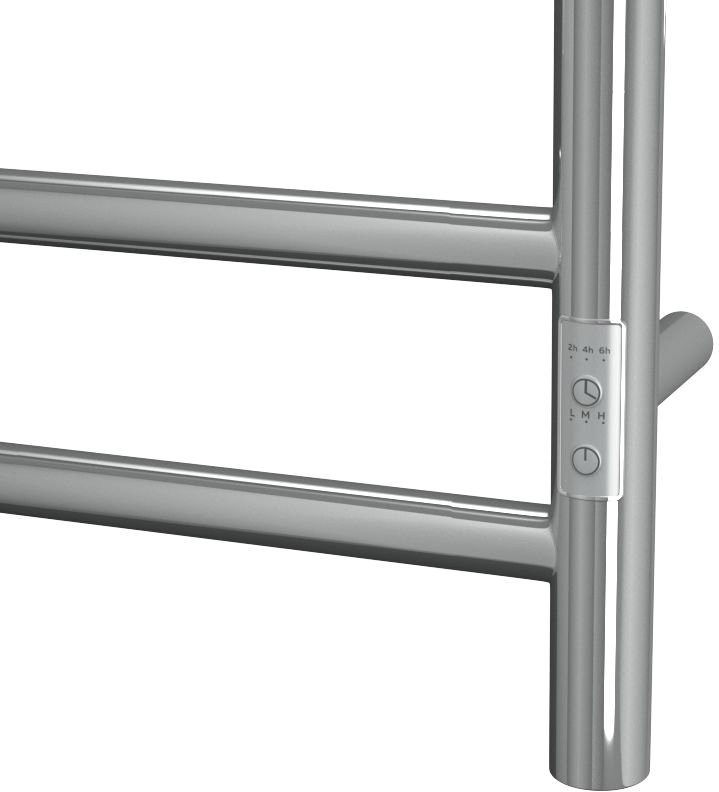 Полотенцесушитель электрический Bauedge Stil Shelf R 40х80, с полкой, нержавеющая сталь полированная