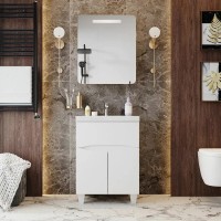 Тумба с раковиной Onika Стрим 60 напольная, белая