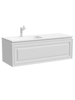 Тумба с раковиной Sancos Very 120 L подвесная, 1 ящик, bianco