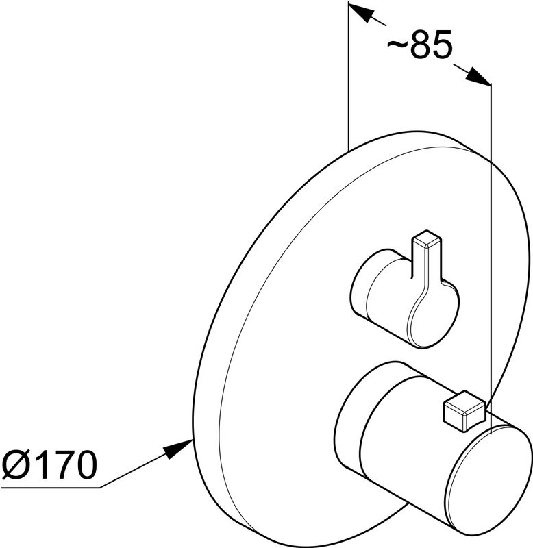 Термостатический смеситель встраиваемый Kludi Nova Fonte 208350515 для душа, хром