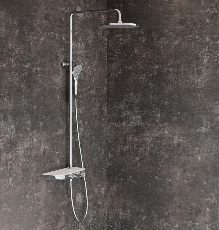 Душевая стойка Ravak Termo 300 TE 094.01/150 хром, белая