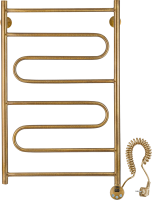 Полотенцесушитель электрический Secado Валенсия 2 85x55 см, подключение справа, бронза, лесенка, латунь