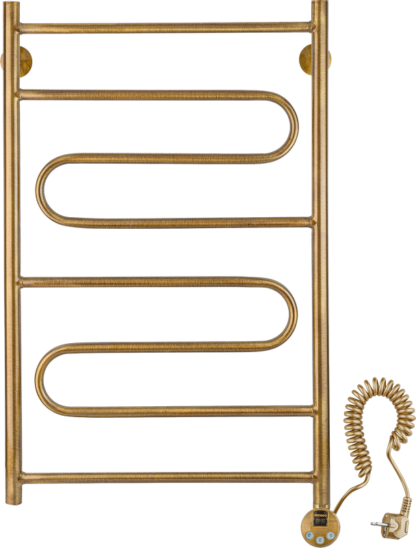 Полотенцесушитель электрический Secado Валенсия 2 85x55 см, подключение справа, бронза, лесенка, латунь