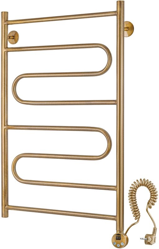 Полотенцесушитель электрический Secado Валенсия 2 85x55 см, подключение справа, бронза, лесенка, латунь